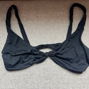 Vitamin A Lou Tie Front Bikini Top BLACK